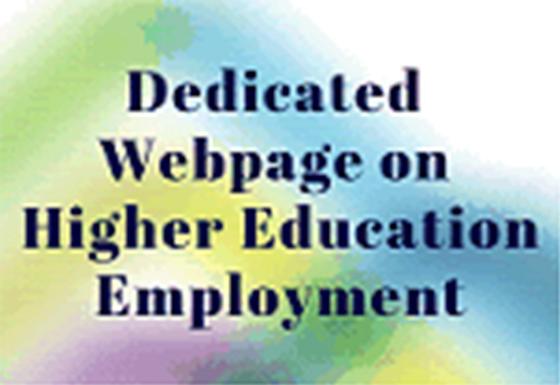 Dedicated Webpage on Higher Education Employment 